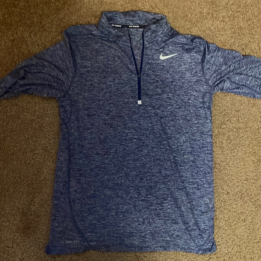 Nike Dri-Fit Element half-zip Long Sleeve Running Top, Royal Blue